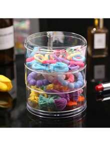 1pc Elegant Multi-Layer Rotating Jewelry Box For Effortless Organization Of Earrings, Hairpins, Headbands, And Hair Ties – Perfect For Back To School, Holiday Gifting, And Special Occasions With A Chic And Functional Design To Enhance Your Dressing Table And Keep Your Accessories -Free And Easily Accessible For Christmas, Thanksgiving, New Year, And Valentine's Day Celebrations. - Clear - View 7