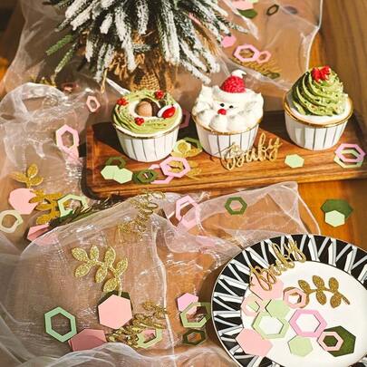 100片婴儿主题五彩纸屑，适用于派对餐桌装饰