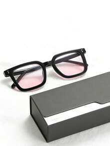 1 buc. Ochelari pentru copii cu efect de rumenire care fac pielea să arate deschisă la culoare, cu rame mari care subțiază fața, stil coreean de înaltă modă, potriviți pentru purtarea de zi cu zi - Multicolor - Vizualizare 2