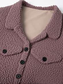 Women's Plush White (Or) -Like Collar & Button Front Short Sleeve-Like (No-Sleeve) Jacket - All-Season Outerwear, Buttoned-To-Front Placket, Machine Washable Coat For Blouses/Dresses, Elegant Outerwear 2025 New Women's Winter Christmas Cotton Coat - Witchy Style Color-Block Outerwear, Minimalist Design & Regular Length, Casual Essential For Daily Outings In Autumn & Winter 1-Piece Women's Spring Outdoor Cotton Jacket - Solid Color Long-Sleeve Cotton Coat, Minimalist Fashion Casual Style For Daily Wear & Outdoor Activities Women's Winter Color-Block Cotton Coat - Versatile Solid/Color-Block Patterns, Comfortable Casual Outerwear Perfect For Daily Commutes & Seasonal Layeringjackets For Womenabrigos De Invierno Para Mujerropa De Invierno Mujerjackets For Women Winter Very Coldcoats For Women Winter   Perfect Spring-Fall Softness & Comfort  Summer Outfits For Women  Summer Outfits Ropa Deportiva  Spring & Fall Women's Apparel - 紫色 - 查看 5