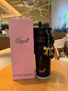 New 710ml Large Capacity Ceramic Inner Stainless Steel Insulated Cup, High Beauty Birthday Gift For Women, 316 Stainless Steel Double Layer Vacuum Cup - Multicolor - View 9