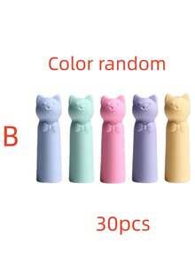 30pcs Cat Paw Pencil Caps, Cartoon Cat Pencil Covers, Protective Sleeves, Pencil Protectors, Soft Rubber Pencil Toppers, Universal Pen Caps, Office & School Supplies