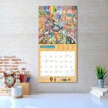 Kelsey Oseid - Calendario de pared de Illustrated Animal Kingdom 2026, 12 x 12 pulgadas(Buscando Bigfoot) - Multicolor - Ver 6