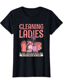 Designer T-Shirt For Cleaning Staff - Black - View 1