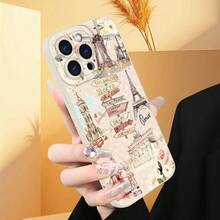 A Stylish And Creative Antique White Phone Case With Paris Design Patterns, Compatible With Iphone Models 7/8/X/XS/XR/11/12/13/14/15/16 Plus Pro Max Mini, Perfect As A Gift For A Boyfriend Or Girlfriend.,Suitable For IPhone 17 Air - 白色 - 查看 7