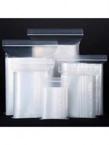 2密尔可重复使用自封袋 - 100个透明自封储物袋，适用于零食/珠宝/办公用品、婚礼/生日礼品袋和家居收纳 - 白色 - 查看 10