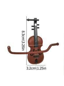 Miniaturowy model skrzypiec, smyczek i futerał – idealny miniaturowy instrument muzyczny do dekoracji domku dla lalek i kolekcjonerów. Miniaturowy model instrumentu muzycznego, świat skrzypiec, rekwizyty do strzelania, imitacja skrzypiec w stylu vintage, zabawki rodzinne. - Kolor słojów drewna - Zobacz 9