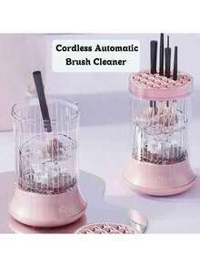 二合一电动化妆刷清洁器，集清洁和烘干功能于一体，防水设计，配有收纳支架，500mAh USB充电式电动化妆刷清洁器，自动旋转深度清洁，搭配高效清洁垫，适用于各种尺寸和款式的化妆刷，包括眼影刷和腮红刷，是懒散人士必备的高效清洁美容工具，也是送给女性的理想圣诞礼物。 - 彩色 - 查看 13