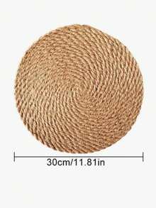 1pc Linen Woven Heat Resistant Placemat - Anti-Scald Tabletop Mat, Suitable For Pots And Pans, Kitchen Dining Table Accessory - Multicolor - View 16