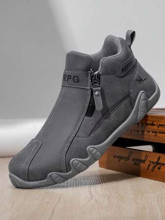 Men's Casual Sports Shoes, Outdoor Leather Shoes, Fashionable Zipper Low-Top Ankle Boots, Waterproof Leather Boots, Casual Loafers, Waterproof Non-Slip Sneakers, Fashion Thick-Soled Elevator Shoes, Retro Distressed Color Zipper Leather Shoes