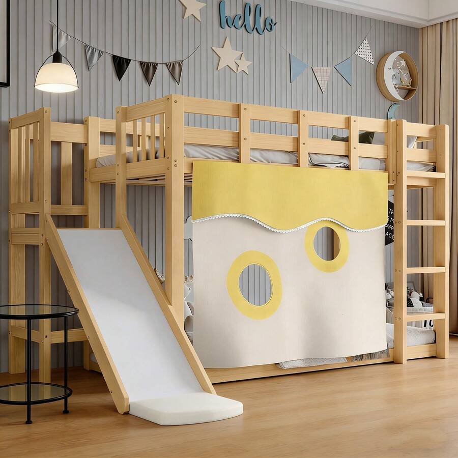 Kids Bed Frames, Headboards & Footboards - Natural + Wood + 90cm*200cm - View 1