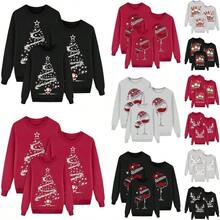 Sudaderas de Navidad para la familia, feas da festivo, suteres de Navidad, para adultos, parejas, mujeres, hombres, nios y nias - Niños pequeños + 3-4 Años + 01-black - Ver 1