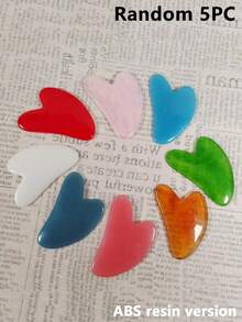 1/5 piezas Tabla de Gua Sha de polirresina para masaje facial, de ojos y corporal, relajación y cuidado de la piel - Multicolor - Ver 17