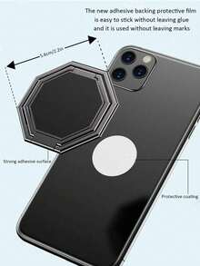 1个360°旋转全金属可折叠桌面手机支架，超薄锌合金桌面支架，适用于智能手机和平板电脑，可旋转手机支架，方便斜倚观看视频，兼容、安卓手机，生日礼物，送给家人、朋友的指环支架，手机指环握把，手机配件，兼容、安卓手机，生日礼物，送给家人、朋友的礼物，生日手机指环支架 - 隨機顏色-1件 - 查看 7