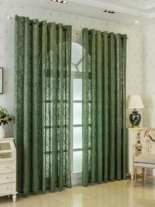 1 tấm rèm cửa mềm mại, hơi trong suốt, họa tiết cành cây dệt jacquard, màu xanh lá cây, thích hợp trang trí phòng ngủ, rèm cửa hơi trong suốt. - màu xanh lá - Xem 5