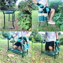 Garden Kneeler And Seat - Heavy Duty Folding Stool With Thick Pad Tool Pouch 330 Lbs Capacity - Knee And Back Support Perfect For Seniors Women Men - 綠色 - 查看 7