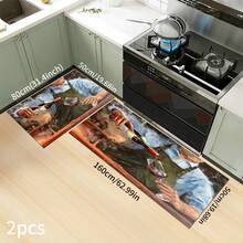 1 pieza Alfombra con patrón de vino acuarela, felpudo de drenaje duradero para cocina, sala de estar, entrada, balcón, decoración del hogar, cafetería, bar, vacaciones, fiesta, dormitorio, baño - Multicolor - Ver 19