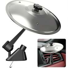 Car Cymbal Air Vent, Mini Car Crash Cymbals, Add Fun To Your Drive With Car Drum | A Great Gift For Drummers And Music Lovers | All Vehicle Types (Silver, 5.5 Inch) - 銀色 - 查看 1