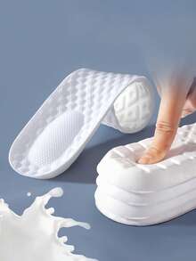 High-Energy Elastic Shock-Absorbing Sports Shoe Insoles For Men And Women, Soft Soles, Military Training, Breathable, Odor-Resistant, Sweat-Absorbing, Basketball, Running, Thickened Insoles, Comfortable, Anti-Slip, Long-Lasting