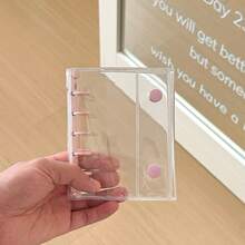 M5 Multi-Color Macaron Loose Leaf Shell And Inner Pages, Loose Leaf Storage Book, Replaceable Inner Pages, Suitable For Office Storage, Photo/Postcard Storage, School Supplies - Clear - View 6