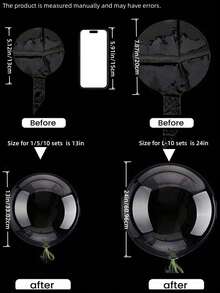 10 piezas de globos LED con olas flotantes, adecuados para decoración de bodas, decoración de fiestas de cumpleaños, decoración de banquetes y decoración del dormitorio del hogar, sin batería requerida, accesorios para globos, globos de cumpleaños - Blanco - Ver 3