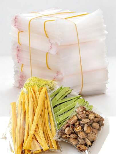 100pcs Transparent OPP Self-Sealing Bags, For Baking Cookies, Snacks Decoration Packaging, Protecting Books, Accessories, Stationery And Other Items, Dust-Proof And Moisture-Proof, Suitable For Autumn, Back To School, Valentine's Day