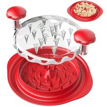 Chicken Shredder Tool Twist Large – 11.8" Meat Shredder Tool Twist For Quick Chicken Breast Shredding - With Non-Slip Pads & Suction Cups, Dishwasher Kitchen Tool - Multicolor - View 19