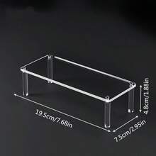 1pc Modern Acrylic Display Rack, Multi-Tier Stepped Display Shelf, Home Theme Transparent Tiered Storage Rack, Suitable For Perfume, Cosmetics, Collectibles, Applicable For Room Decor, Home Decor , Makeup Room Decor,Makeup Bag,Travel Essential - Clear - View 16