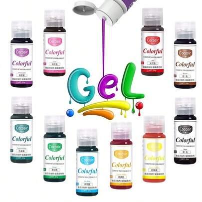Set de 30ml de colorantes alimenticios líquidos vibrantes e inodoros, adecuados para decorar pasteles, hornear, teñir huevos de Pascua, glaseados, fondant, cocinar, hacer slime y otros usos DIY