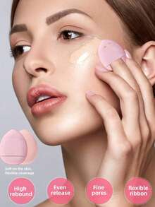 14pcs Makeup Sponge Set With Storage Case, Soft Makeup Sponge Suitable For Foundation, Powder, Finger Makeup Sponge 2-In-1 Dry & Wet,Giveaways,Travel,Cheap Stuff,Travel Essential - Multicolor - View 11