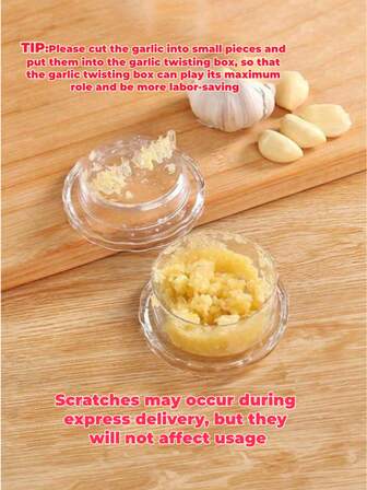 1 件装蒜泥器工具，手动蒜泥器压蒜器，蒜泥器剥蒜器，家用厨房手持式蒜泥器，厨房小工具蒜泥器，用于切碎大蒜、洋葱、生姜、水果、沙拉、蔬菜（颜色和款式随机）