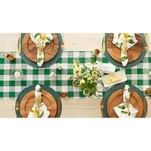 DII Mantel cuadrado de algodón, 1.32 x 1.32 m, , , Napkin, 1(Verde y blanco Moderno) - Multicolor - Ver 7