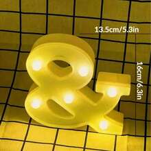 1pc 16cm LED Letter Light, Illuminated Alphabet & Number Night Light, Suitable For Home, Bar, Wedding, Proposal, Birthday Party Decor, Living Room, Bedroom [No Battery Included] - Letter Lights - View 41