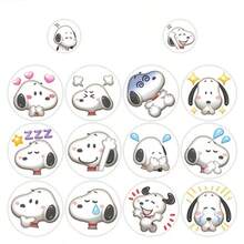 10pcs/Set Snoopy Scroll Stickers, Cute Snoopy Cartoon Expression Peanuts Village Stickers, Random Styles, New Year/Valentine's Day Gift - Multicolor - View 4