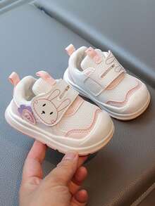 1 Paar Atmungsaktive Mesh Outdoor Sportschuhe für Kinder/Kleinkinder, rutschfeste bequeme Freizeitschuhe für Frühling/Herbst, geeignet für Zuhause, Schule, alle Jahreszeiten - Pink - Übersicht 5