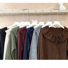 Hermiss jersey de manga larga liso con volante para mujer . talla única para una para una talla entre S/M , nueva colección de otoño y invierno . entrega estimada 1-3dias laborable (península) - Beis - Ver 6