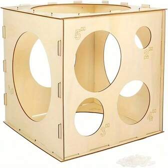 DIY木制9孔气球尺寸测量器，适用于婚礼、生日派对装饰 - 可拆卸、无需电池、开幕式、气球尺寸测量