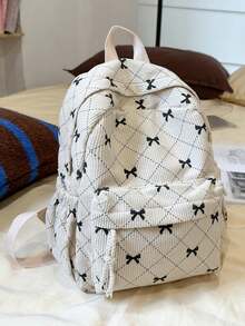 Mochila Estudiantil de Gran Capacidad Estilo Universitario para Mujeres, Adecuada para Escuela Secundaria, Preparatoria, Universidad - Negro - Ver 12