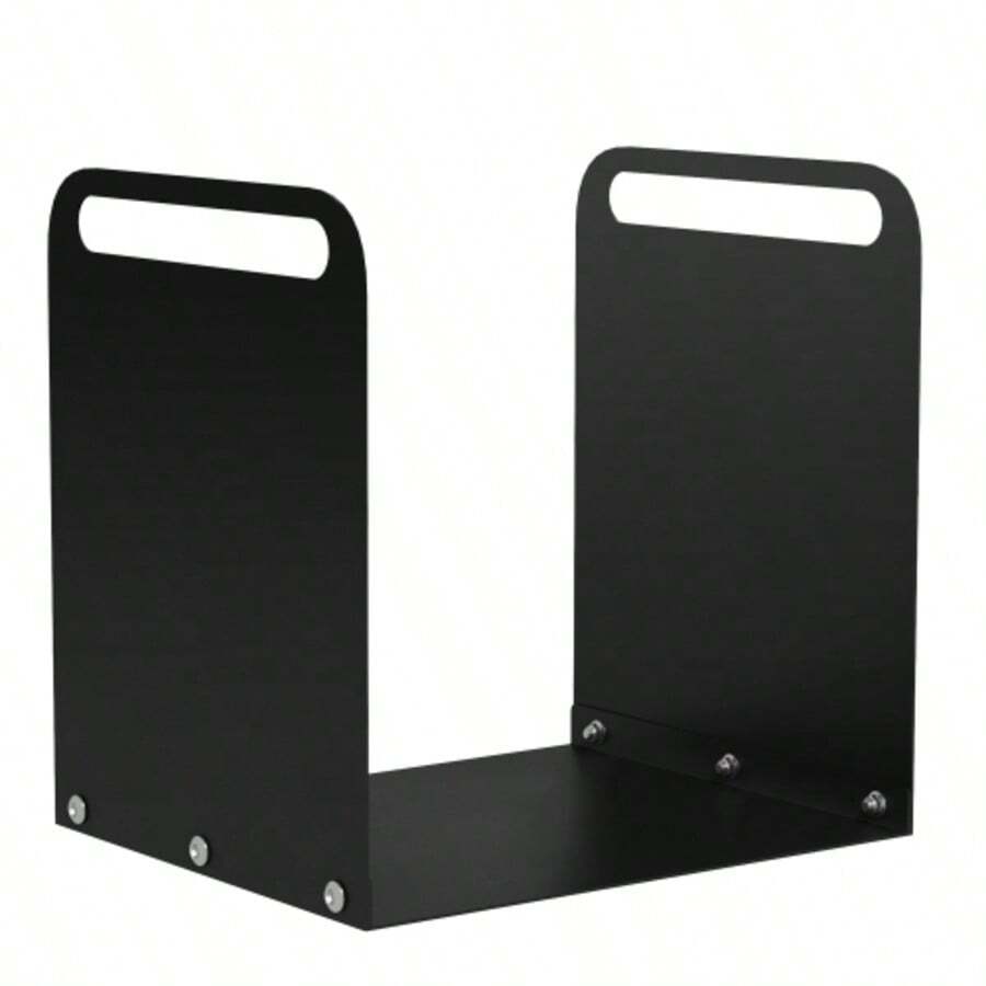 Outsunny Log Holder, 36.5 X 30 X 36 Cm, With Handles, For Indoor And Outdoor Use, Up To 30 Kg, Steel, Black - 均碼 - 查看 1