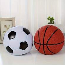 1pc Sports Enthusiast Piggy Bank - Large Capacity Decorative Coin Bank, Basketball/Football, Decorative Coin Bank, Decorative Savings Bank, Decorative Storage, Motivational Coin Bank, Essential For Sports Fans, Decorate Room, High-End, Elegant, Ideal Gift For Friends And Family - Multicolor - View 4