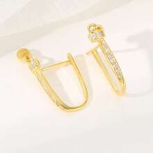 1个18K金通用吊坠扣，护身符扣，专为DIY设计，镶嵌玉石/玉石吊坠扣 - 彩色 - 查看 5