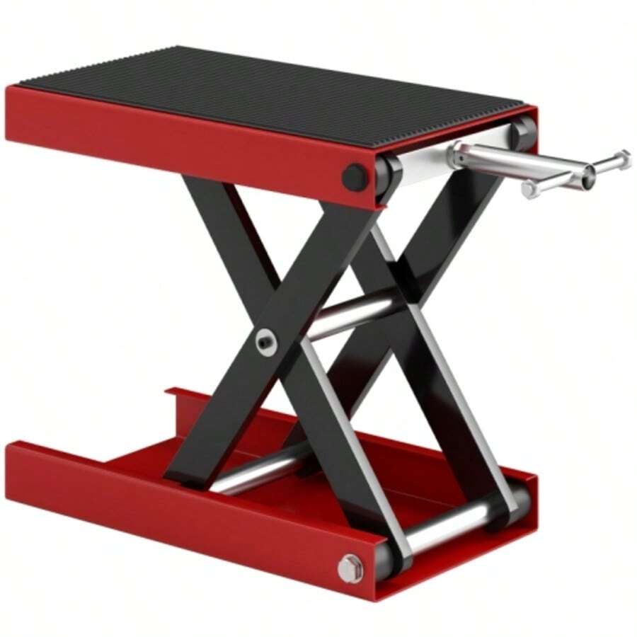 Motorcycle Lift, 500 Kg Load Capacity, Motorcycle Lifting Platform, Adjustable Height From 100 To 370 Mm