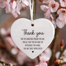 Regalo de agradecimiento, decoraciones de sentimiento, corazón de de acrílico, recuerdo de corazón colgante, adorno de corazón de acrílico - Multicolor - Ver 1