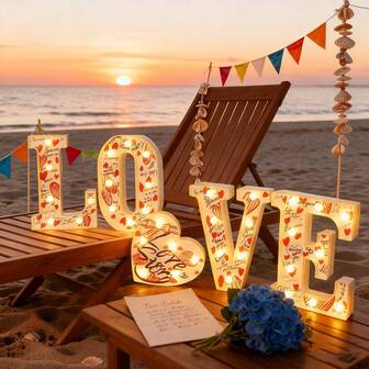 1 pieza Luz decorativa en forma de carta de amor para el Día de San Valentín, Día de la Madre, propuesta y confesión, luz de ambiente LED para carta de amor, adecuada para fiestas de cumpleaños, decoración de ramos, decoración de cajas de regalo, bodas, decoración del Día de San Valentín