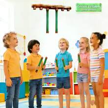 1 Set Hand-Eye Coordination Training Toy, Multi-Player Interactive Hanging Catch Stick Game, Indoor Sports Toy With Catching Stick, Family & Kids Activity Prop, Durable Plastic Material, Adjustable Falling Speed, Improve Reaction Ability, Suitable For Parties, Family Gatherings, School Teaching, Birthday/Christmas/New Year Gifts - Multicolor - View 3