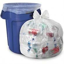 Aluf Plastics - Bolsas de basura transparentes de 45 galones de 0.9 mil, 36 x 47 pulgadas, paquete de 100 unidades, para uso industrial, sanitario y municipal(Clear 45 Gal, 2 Mil, 50 Count) - Multicolor - Ver 2