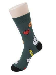 1 Pair Of Unisex Men's And Women's Cartoon Retro British Gentleman Mid-Calf Socks Cartoon Dog Jacquard Socks That Can Be Worn In All Seasons - Multicolor - View 9