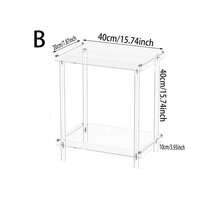 1pc Transparent Acrylic Coffee Table, Modern Minimalist Square Sofa Side Table, Small Contemporary Entryway Table Suitable For Living Room, Bedroom, Balcony - Multicolor - View 8