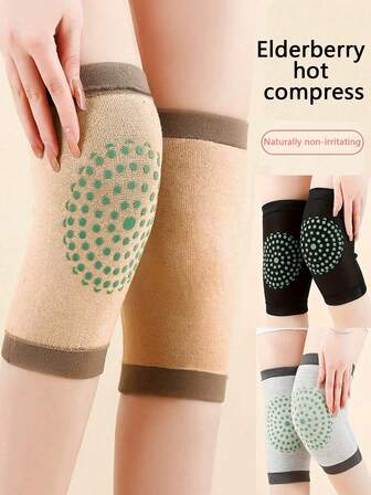 2 Pairs Adjustable Moxa Knee Pads, Stretchable Design Fits Most Sizes, Warm Legs In Winter, Adjustable Knee Pads, Soft Padding, Washable, Moxa Material, Warm Knee Sleeves, Warm Office, Suitable For Cold-Sensitive Users, Applicable For Knee Injury, Arthritis, Joint Pain, Meniscus Pain, Muscle Pain Relief