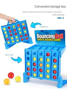 Interactive Bouncing Ball Game For Teens - Fun Competitive Jumping Ball Toy, Colorful Buttons, Blue Plastic Design, Helps Develop Motor Skills And Cognitive Development, Interactive Game Time, Fun Game Setup, Easy-Grip Controller